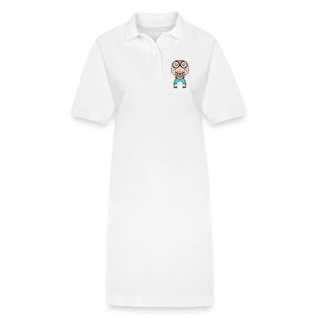 Télescope Astronomie Astronome Moutons - Robe polo bio PAIGER Stanley/Stella Femme - blanc - Devant