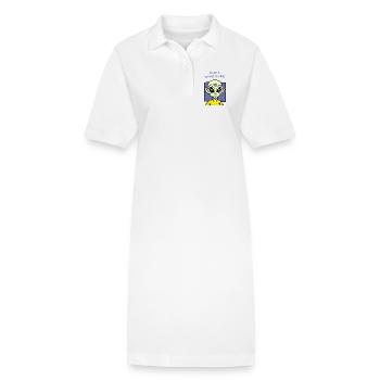Conception Yellow Eye approuvée par Alien - Robe polo bio PAIGER Stanley/Stella Femme - blanc - Devant