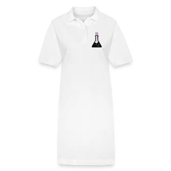 Laboratoire de chimie Erlenmeyer Flask Tube à essai - Robe polo bio PAIGER Stanley/Stella Femme - blanc - Devant
