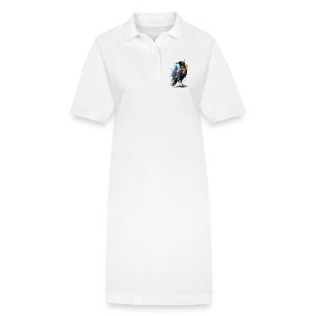 Corbeau noir - Corbeau coloré - Corbeaux et corbeaux - Robe polo bio PAIGER Stanley/Stella Femme - blanc - Devant