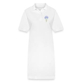 Lavendel Sträußchen - Stanley/Stella Frauen Bio-Polokleid PAIGER - Weiß - Vorne