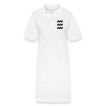 Eindhoven Vibes-Stickerei sieht schwarz aus (bedruckt) - Stanley/Stella Frauen Bio-Polokleid PAIGER - Weiß - Vorne