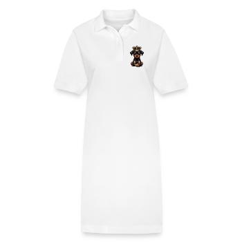 Pinscher miniature Pinscher Pinscher Pinscher Propriétaire Minpin - Robe polo bio PAIGER Stanley/Stella Femme - blanc - Devant