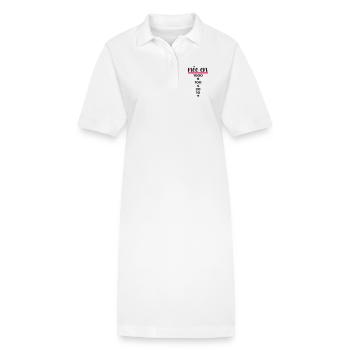 Chiffres Français 1997 Anniversaire - Robe polo bio PAIGER Stanley/Stella Femme - blanc - Devant