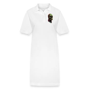 Une tête de mort sympathique - Robe polo bio PAIGER Stanley/Stella Femme - blanc - Devant