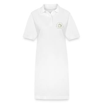 Ästhetischer grüner Matcha Latte - Stanley/Stella Frauen Bio-Polokleid PAIGER - Weiß - Vorne