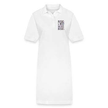 Need more Books - Bookworms Literature Books - Stanley/Stella PAIGER Organic Women’s Polo Dress - white - Front