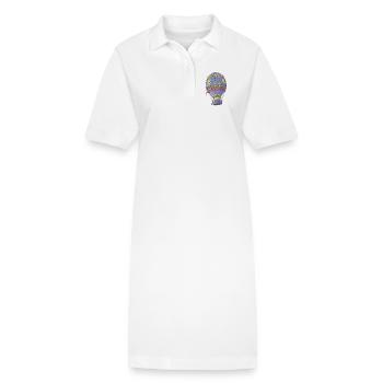 Montgolfière - Robe polo bio PAIGER Stanley/Stella Femme - blanc - Devant
