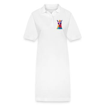 Rébellion rétro de l’alpaga - Robe polo bio PAIGER Stanley/Stella Femme - blanc - Devant