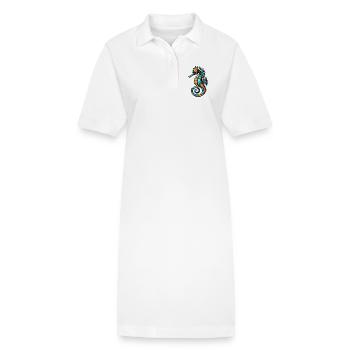 Hippocampe - Robe polo bio PAIGER Stanley/Stella Femme - blanc - Devant