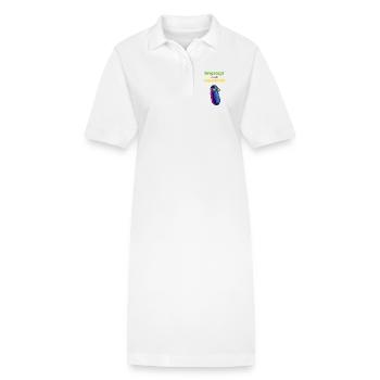 Mariné et super fier - Robe polo bio PAIGER Stanley/Stella Femme - blanc - Devant