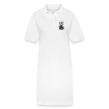 Cute Ghost Friend Patchwork - Stanley/Stella PAIGER Organic Women’s Polo Dress - white - Front