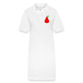 Poire - Robe polo bio PAIGER Stanley/Stella Femme - blanc - Devant