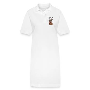 Marcher librement depuis 1776 Bottes - Robe polo bio PAIGER Stanley/Stella Femme - blanc - Devant
