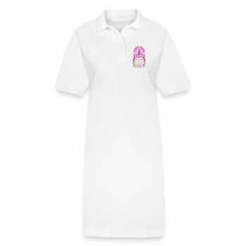 Calendrier maya inca aztèque - Robe polo bio PAIGER Stanley/Stella Femme - blanc - Devant