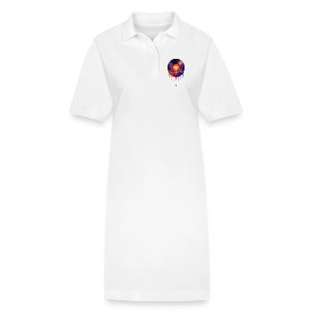 Vinyle qui goutte - Robe polo bio PAIGER Stanley/Stella Femme - blanc - Devant