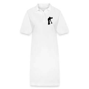 Travailleur au sol – Équipe de creusement - Robe polo bio PAIGER Stanley/Stella Femme - blanc - Devant