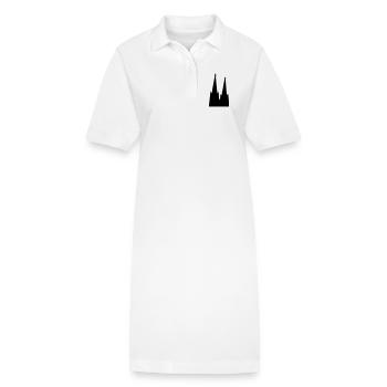 Der Kölner Dom zu Köln - Stanley/Stella Frauen Bio-Polokleid PAIGER - Weiß - Vorne