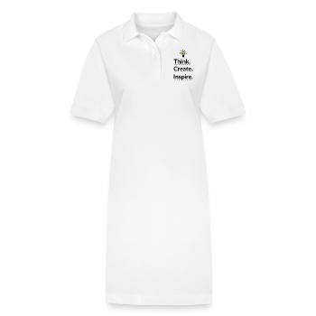 Pensez à créer une ampoule Inspire - Robe polo bio PAIGER Stanley/Stella Femme - blanc - Devant