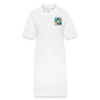 Das Leben am Meer ist gut blc - Stanley/Stella Frauen Bio-Polokleid PAIGER - Weiß - Vorne