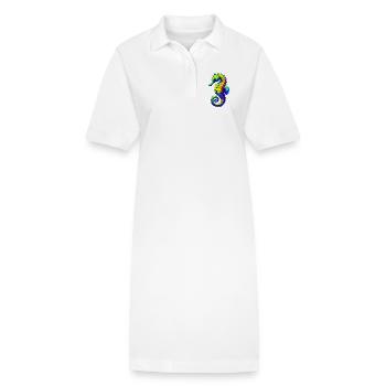 Hippocampe - Robe polo bio PAIGER Stanley/Stella Femme - blanc - Devant
