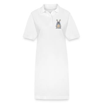 Lapin fou - Robe polo bio PAIGER Stanley/Stella Femme - blanc - Devant