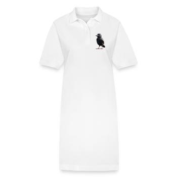 Corbeau, Corbeau, Oiseau, Corbeau Corbeau, Choucas, Corbeau noir - Robe polo bio PAIGER Stanley/Stella Femme - blanc - Devant