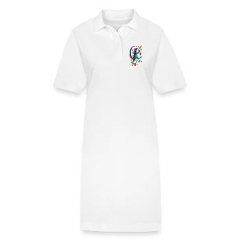 Cadeau de lézard grimpeur de gecko escaladeur de bloc - Robe polo bio PAIGER Stanley/Stella Femme - blanc - Devant