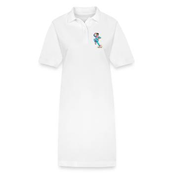 Energischer Retro-Aerobic-Mann - Stanley/Stella Frauen Bio-Polokleid PAIGER - Weiß - Vorne