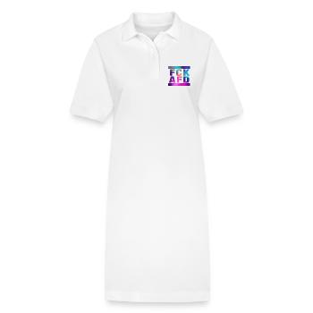 FCK AFD - Montrer l’exemple contre la droite, contre les nazis - Robe polo bio PAIGER Stanley/Stella Femme - blanc - Devant