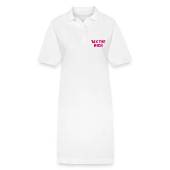 Tax the rich - Stanley/Stella PAIGER Organic Women’s Polo Dress - white - Front