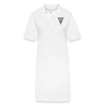 Flagge,Anker, maritim - Stanley/Stella Frauen Bio-Polokleid PAIGER - Weiß - Vorne