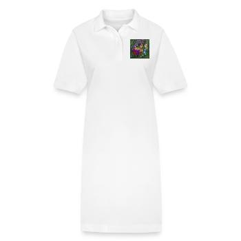 Alice au pays des merveilles thé pary - Robe polo bio PAIGER Stanley/Stella Femme - blanc - Devant
