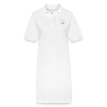 Castaneda, chaman, shaman, le peyotl, l'homme - Robe polo bio PAIGER Stanley/Stella Femme - blanc - Devant