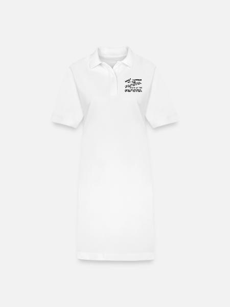 Festival Spruch - Stanley/Stella Frauen Bio-Polokleid PAIGER - Weiß