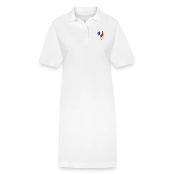 coq bleu blanc rouge - Robe polo bio PAIGER Stanley/Stella Femme - blanc - Devant