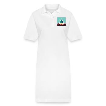 abstraktes Dreieck - Stanley/Stella Frauen Bio-Polokleid PAIGER - Weiß - Vorne