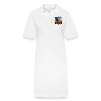 L’origine des caravanes se trouve dans l’Orient ancien - Robe polo bio PAIGER Stanley/Stella Femme - blanc - Devant