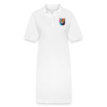 Katze Haustier Kätzchen Katzenbesitzer Hauskatze - Stanley/Stella Frauen Bio-Polokleid PAIGER - Weiß - Vorne