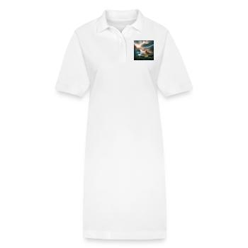 Lever du soleil - Robe polo bio PAIGER Stanley/Stella Femme - blanc - Devant