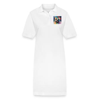 Maus farbig - Stanley/Stella Frauen Bio-Polokleid PAIGER - Weiß - Vorne