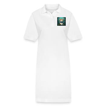 La gueule de bois détendue - Robe polo bio PAIGER Stanley/Stella Femme - blanc - Devant