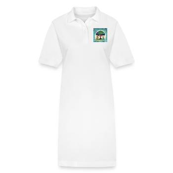 Der Baum des Lebens - Stanley/Stella Frauen Bio-Polokleid PAIGER - Weiß - Vorne