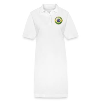 Brasilien Emblem - Stanley/Stella Frauen Bio-Polokleid PAIGER - Weiß - Vorne
