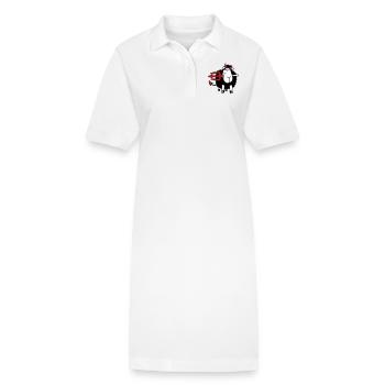 Mouton Diable Satan Enfer Mal Trident Cornes Cool - Robe polo bio PAIGER Stanley/Stella Femme - blanc - Devant