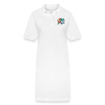 fish comic - Stanley/Stella PAIGER Organic Women’s Polo Dress - white - Front