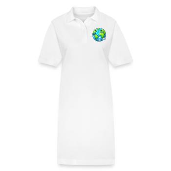 Planète Terre - Robe polo bio PAIGER Stanley/Stella Femme - blanc - Devant