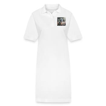 Colombes en costume - Robe polo bio PAIGER Stanley/Stella Femme - blanc - Devant