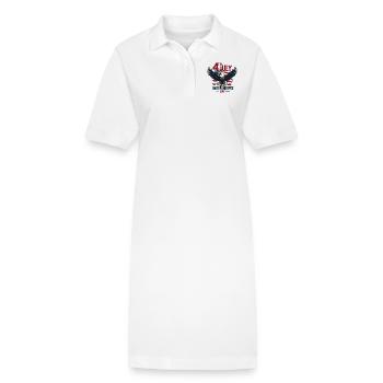 Amérique USA Eagle 4 juillet Jour de l’indépendance - Robe polo bio PAIGER Stanley/Stella Femme - blanc - Devant