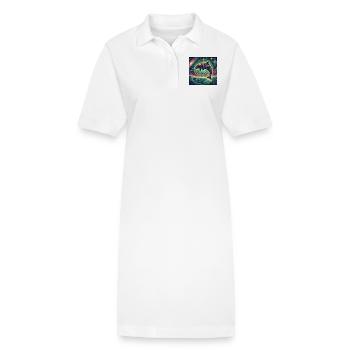Krafttier Delphin - Stanley/Stella Frauen Bio-Polokleid PAIGER - Weiß - Vorne